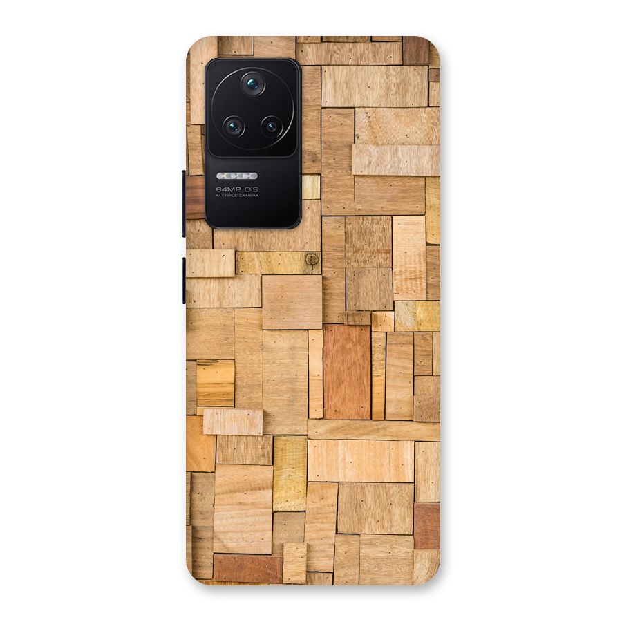 Wooden Blocks Back Case for Poco F4 5G