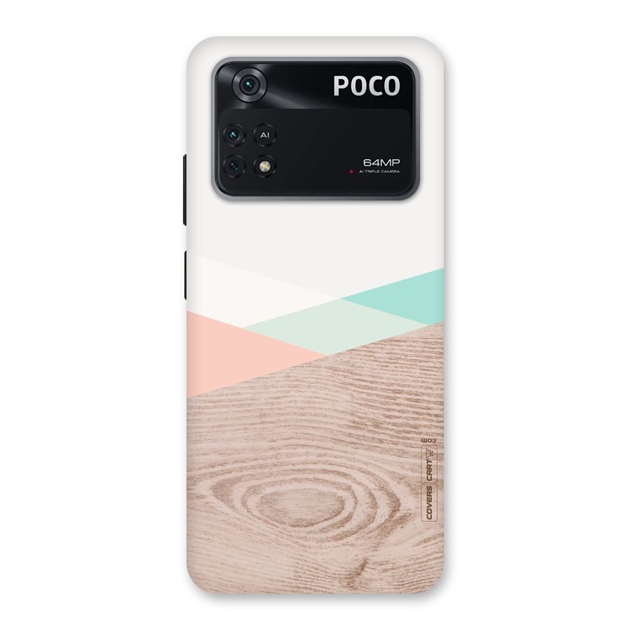 Wooden Fusion Back Case for Poco M4 Pro 4G