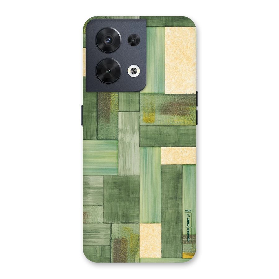 Wooden Green Texture Back Case for Oppo Reno8 5G