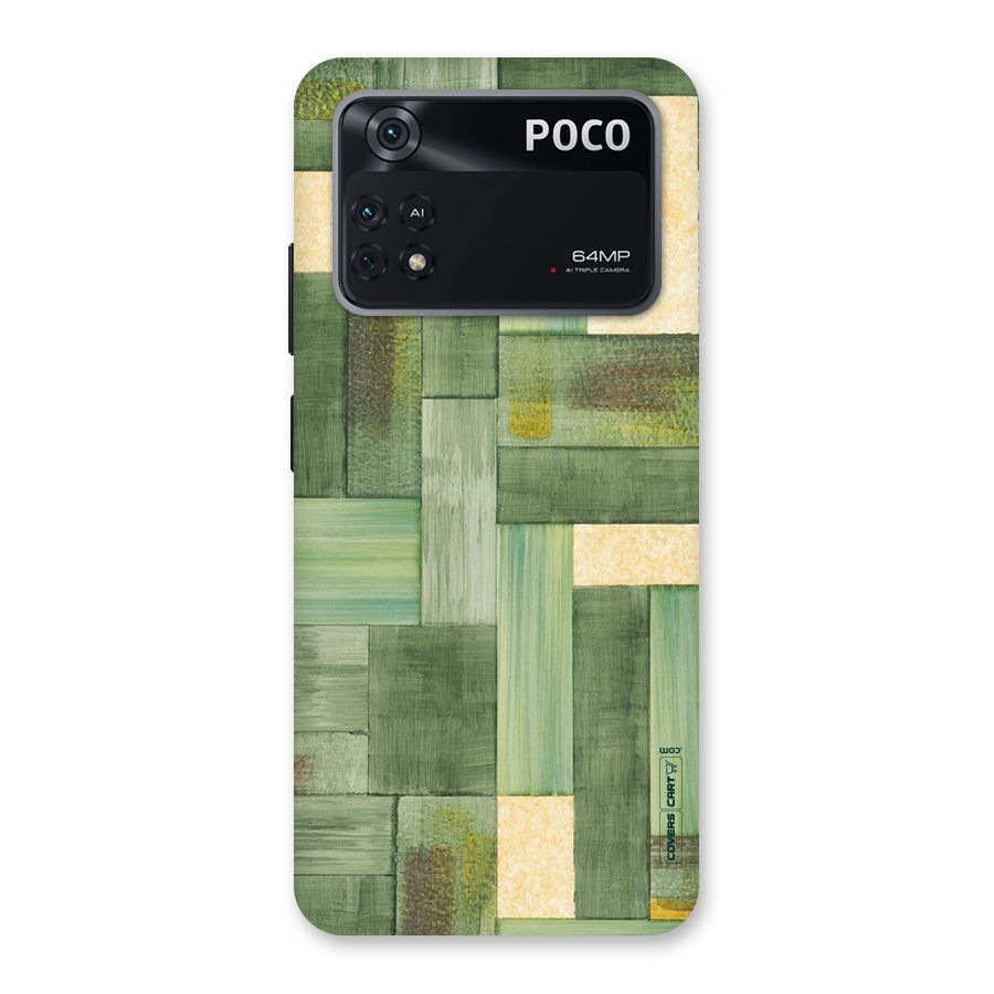 Wooden Green Texture Back Case for Poco M4 Pro 4G