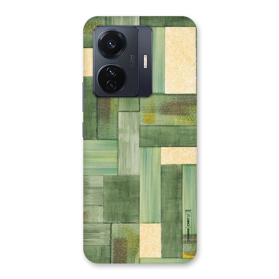 Wooden Green Texture Back Case for Vivo T1 Pro