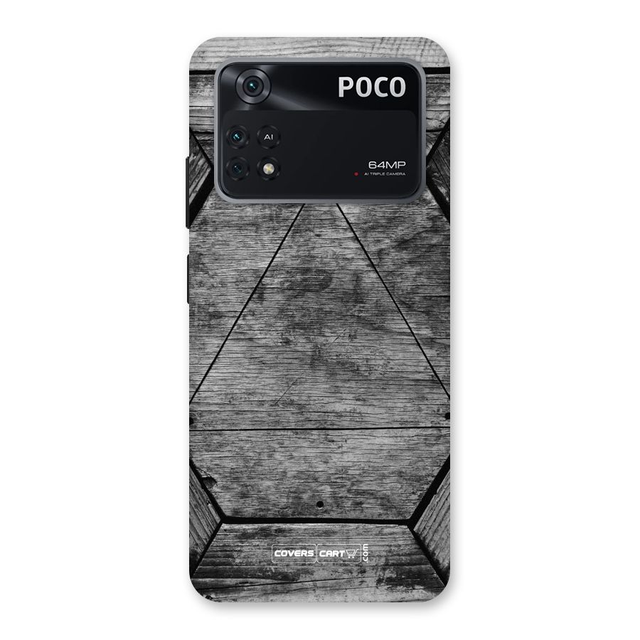 Wooden Hexagon Back Case for Poco M4 Pro 4G
