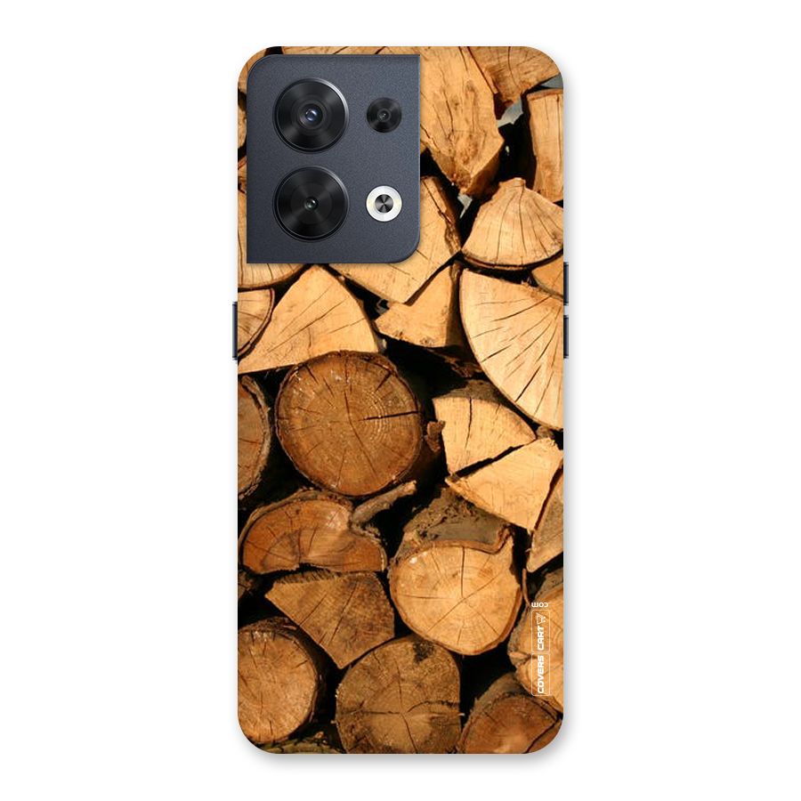 Wooden Logs Back Case for Oppo Reno8 5G