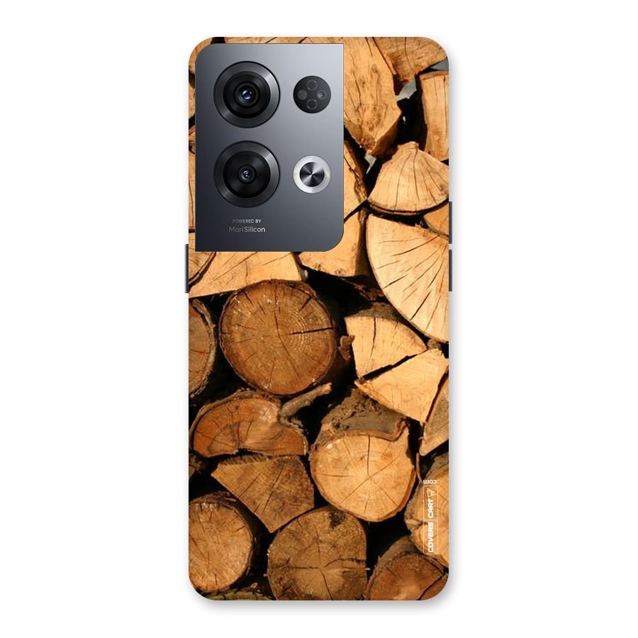 Wooden Logs Back Case for Oppo Reno8 Pro 5G