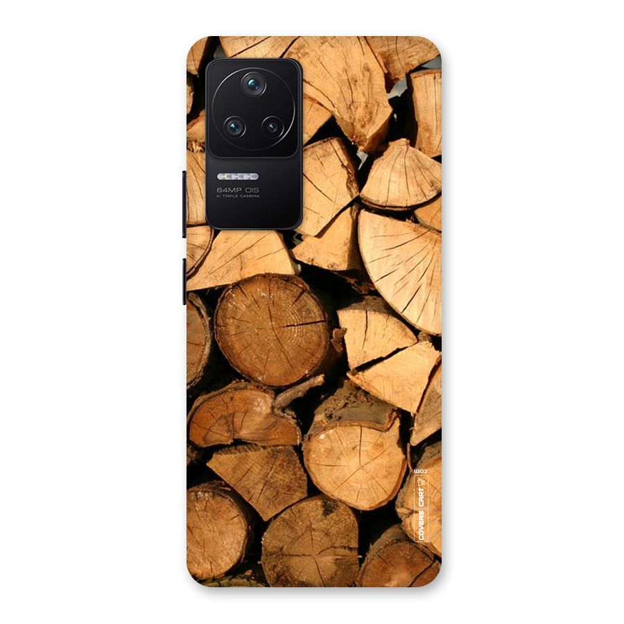 Wooden Logs Back Case for Poco F4 5G