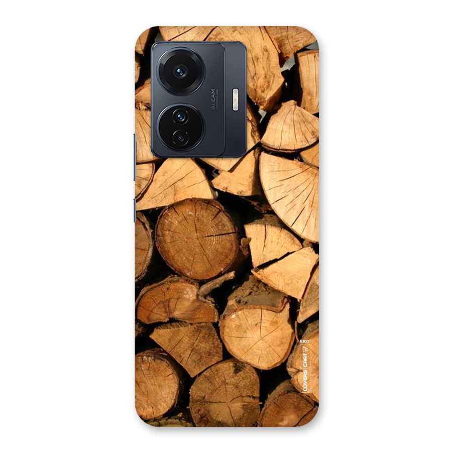 Wooden Logs Back Case for Vivo T1 Pro