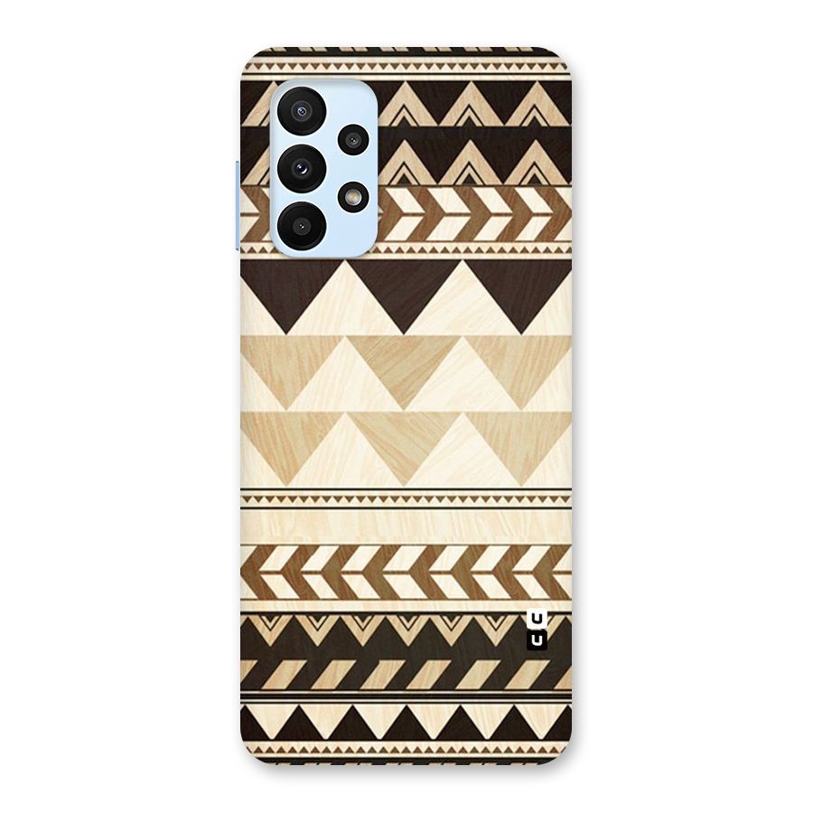 Wooden Printed Chevron Back Case for Galaxy A23