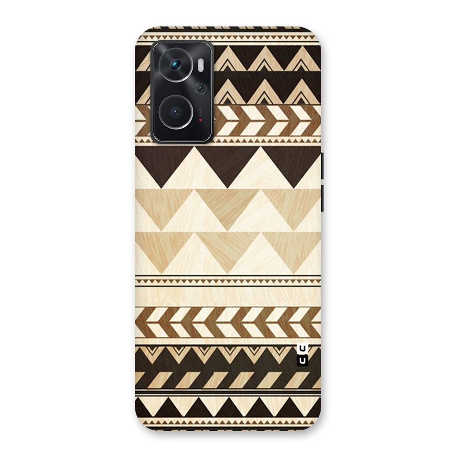 Wooden Printed Chevron Back Case for Oppo K10 4G