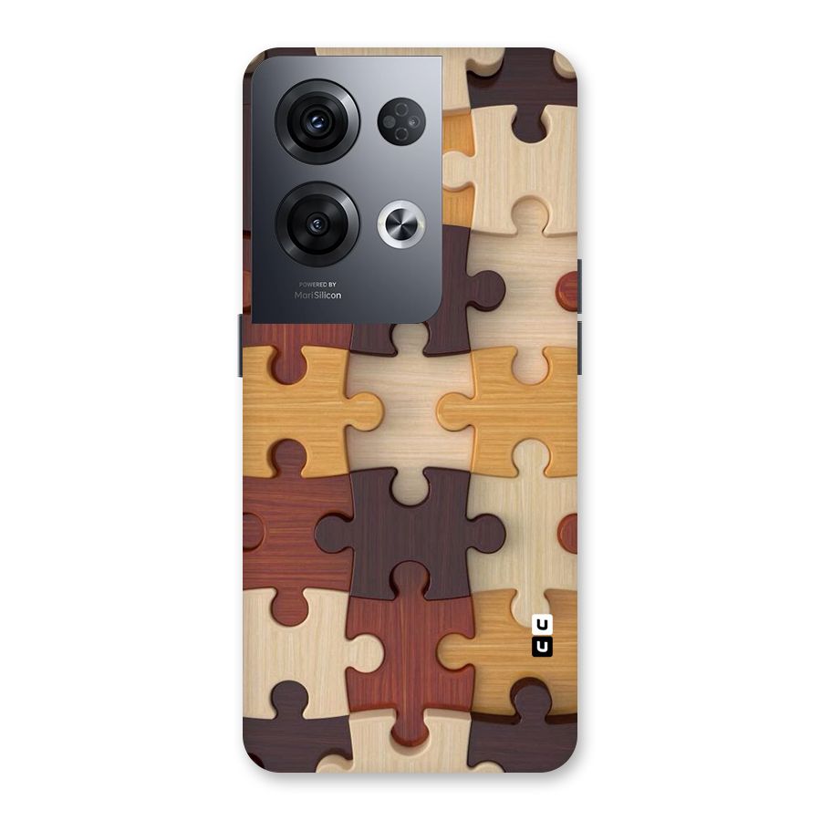 Wooden Puzzle (Printed) Back Case for Oppo Reno8 Pro 5G