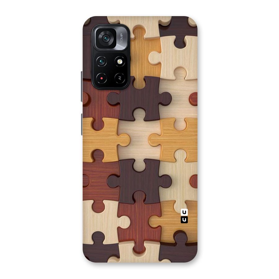 Wooden Puzzle (Printed) Back Case for Poco M4 Pro 5G