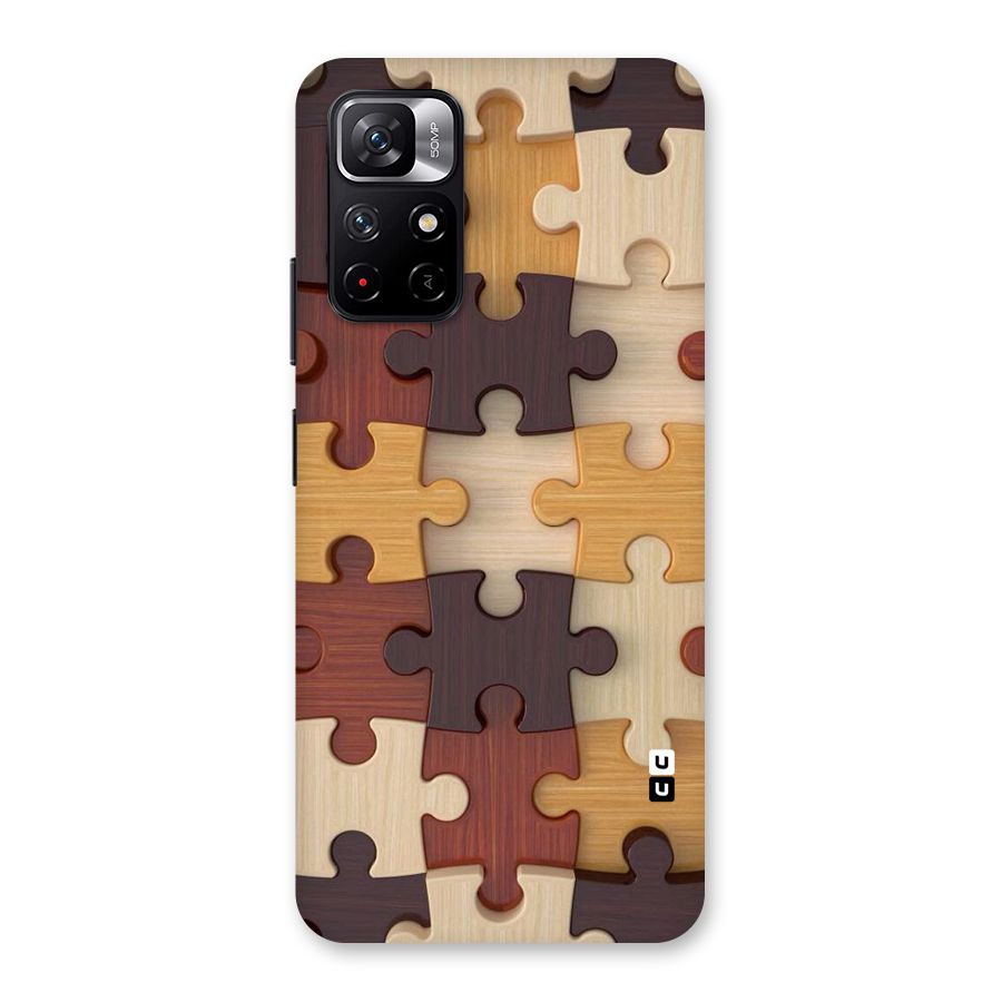 Wooden Puzzle (Printed) Back Case for Redmi Note 11T 5G