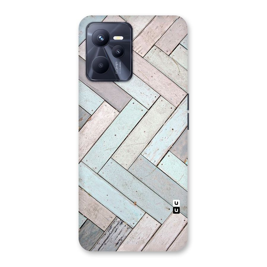 Wooden ZigZag Design Back Case for Realme C35