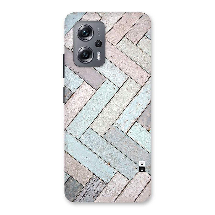 Wooden ZigZag Design Back Case for Redmi K50i