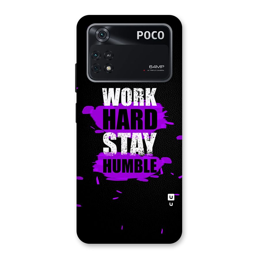 Work Hard Stay Humble Back Case for Poco M4 Pro 4G