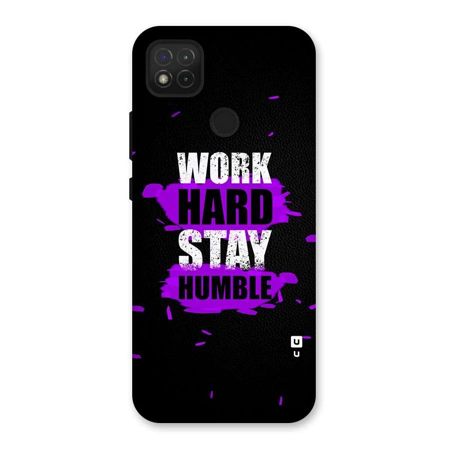 Work Hard Stay Humble Back Case for Redmi 9 Activ