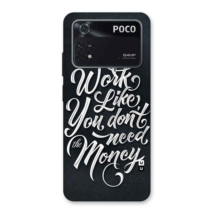 Work Like King Back Case for Poco M4 Pro 4G