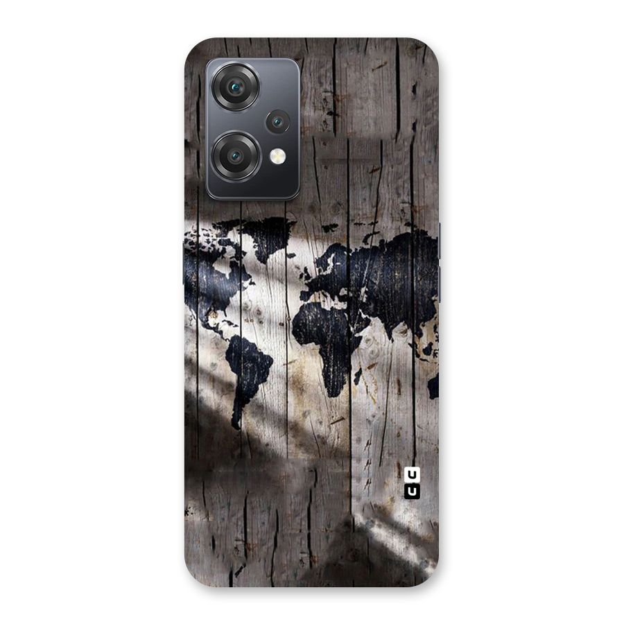 World Map Wood Design Back Case for OnePlus Nord CE 2 Lite 5G