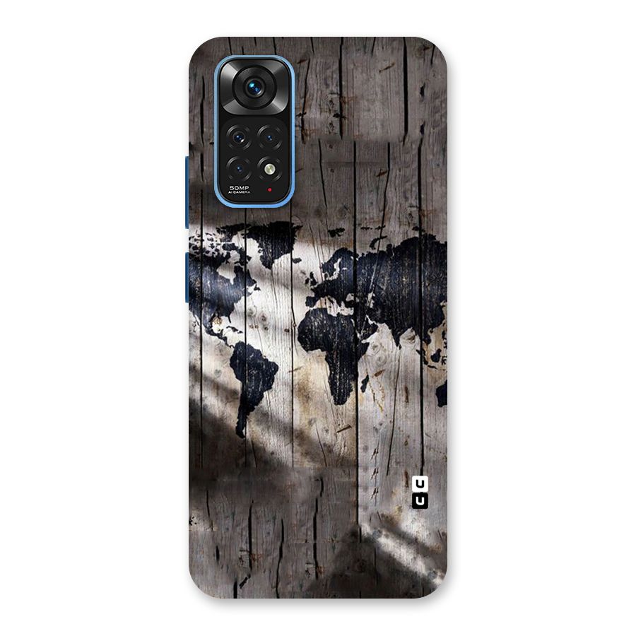World Map Wood Design Back Case for Redmi Note 11S