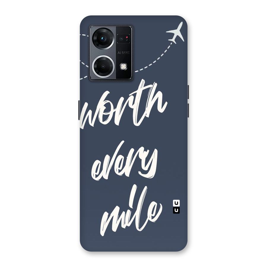 Worth Every Mile Glass Back Case for Oppo F21 Pro 5G