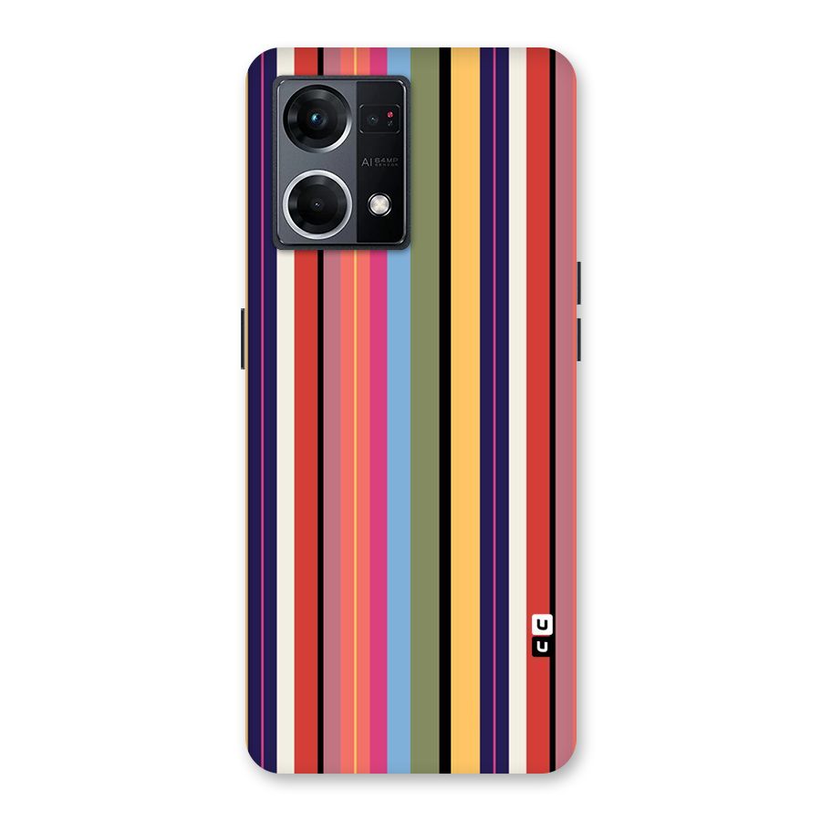 Wrapping Stripes Glass Back Case for Oppo F21 Pro 5G