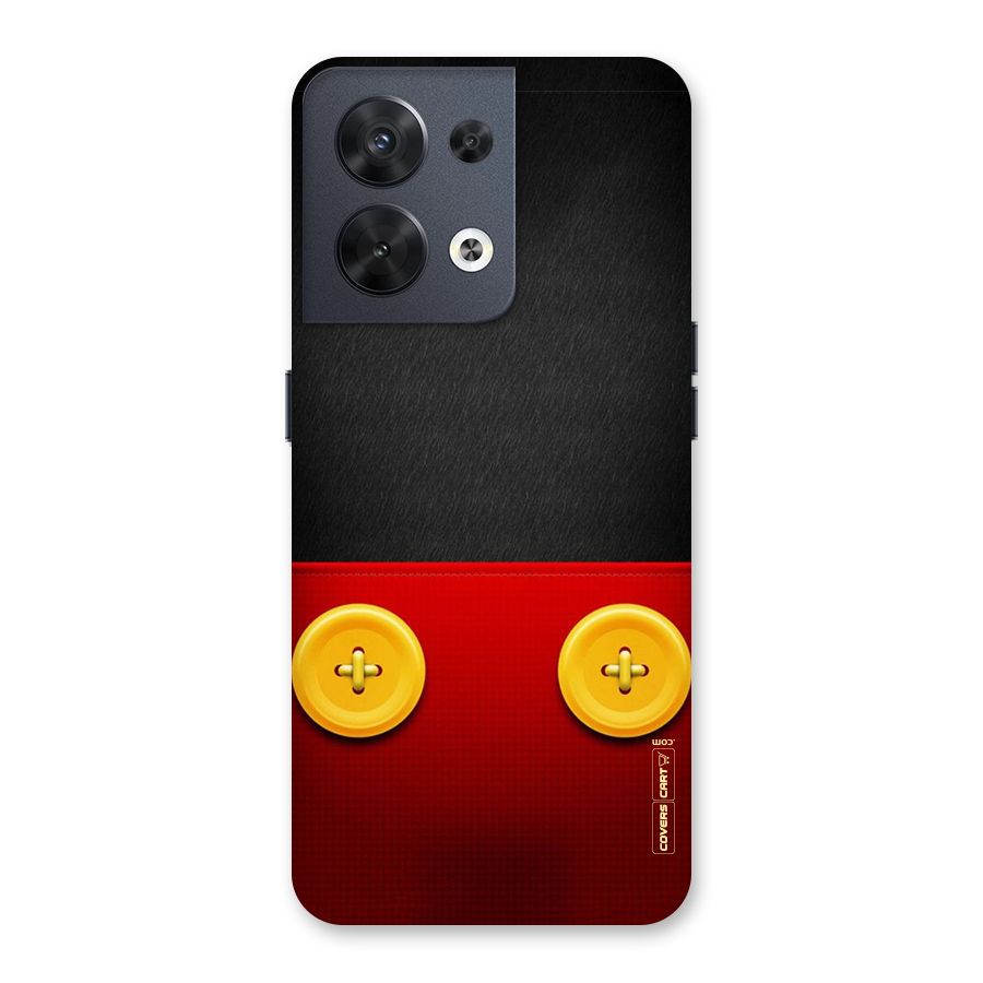 Yellow Button Back Case for Oppo Reno8 5G