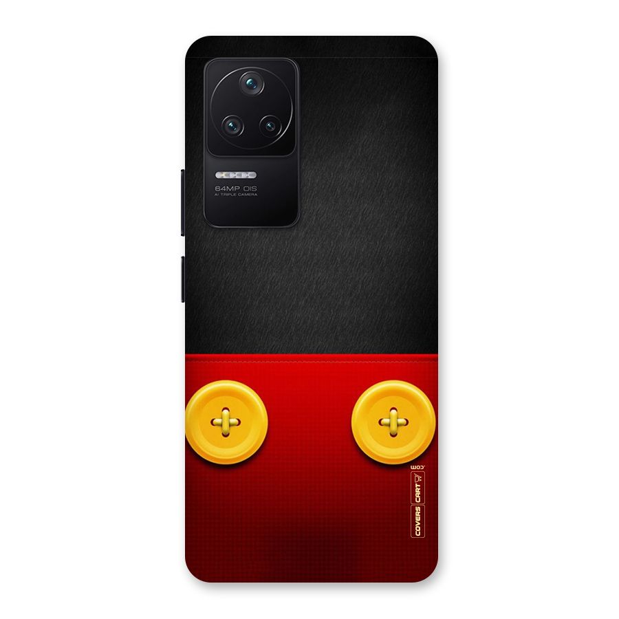 Yellow Button Back Case for Poco F4 5G