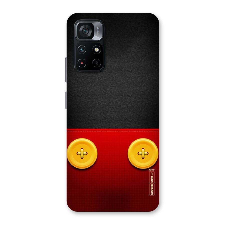 Yellow Button Back Case for Poco M4 Pro 5G