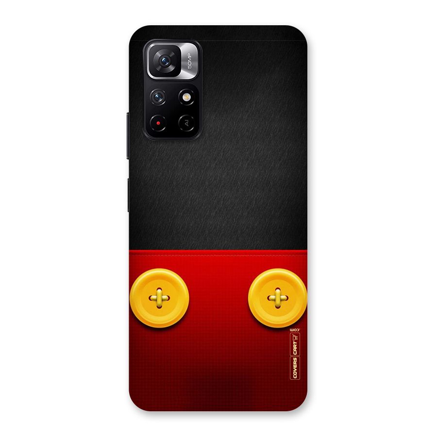 Yellow Button Back Case for Redmi Note 11T 5G