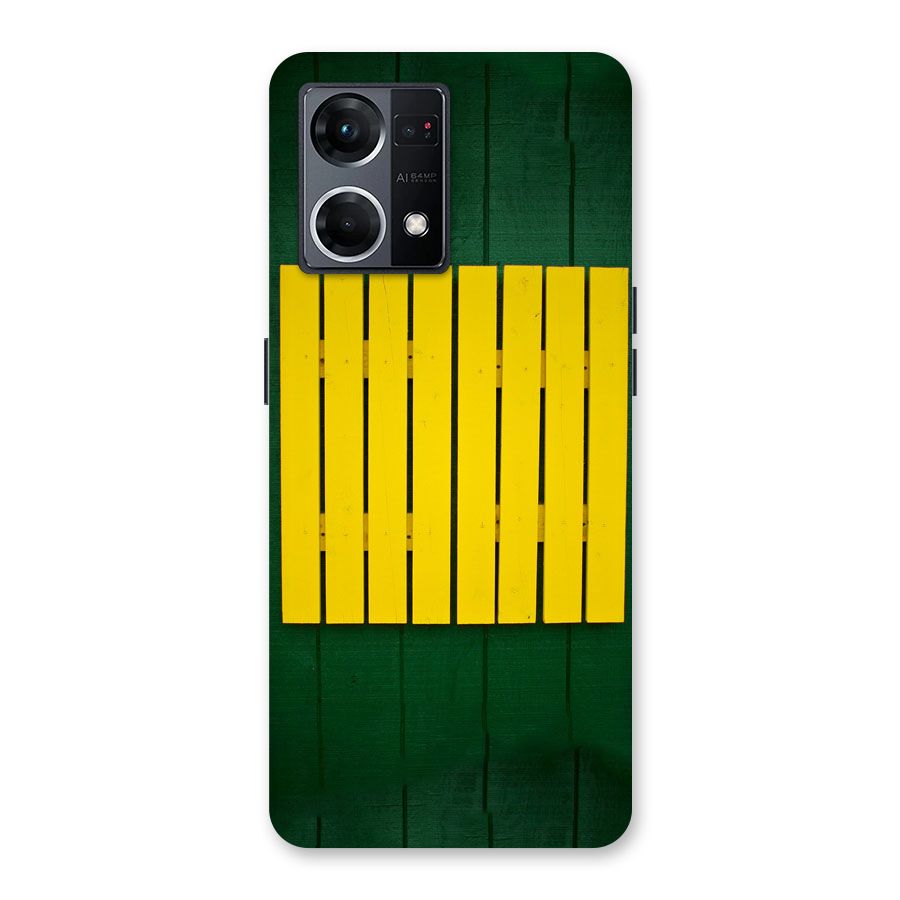 Yellow Fence Glass Back Case for Oppo F21 Pro 5G
