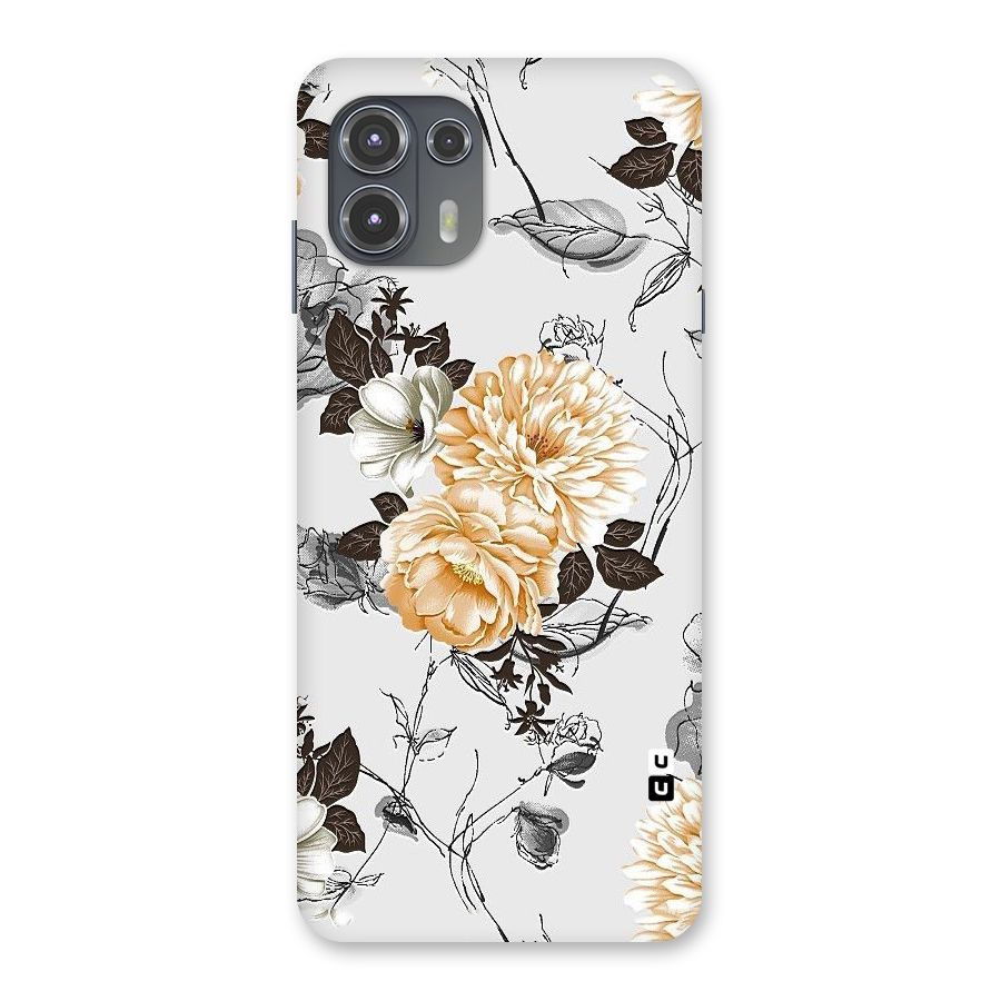 Yellow Floral Back Case for Motorola Edge 20 Fusion