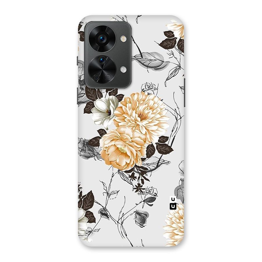 Yellow Floral Back Case for OnePlus Nord 2T