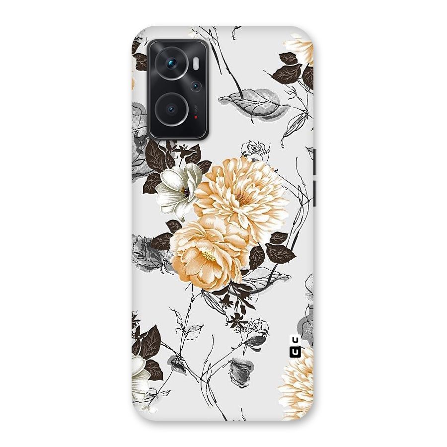 Yellow Floral Back Case for Oppo K10 4G