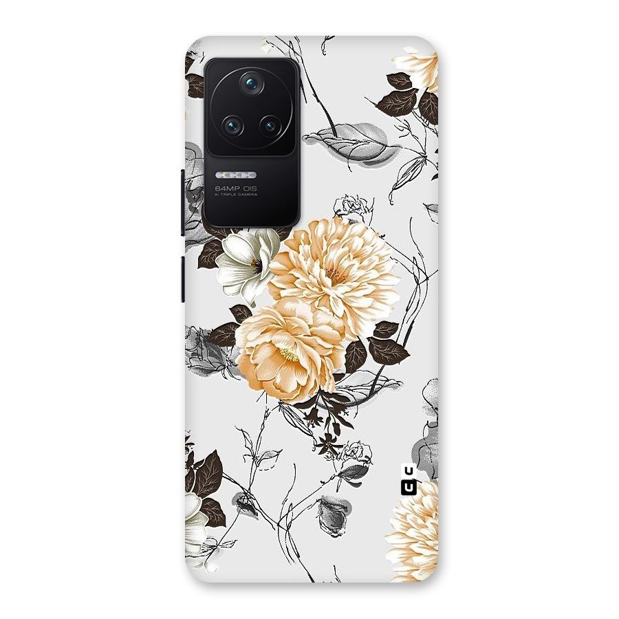 Yellow Floral Back Case for Poco F4 5G