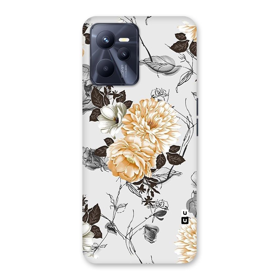 Yellow Floral Back Case for Realme C35