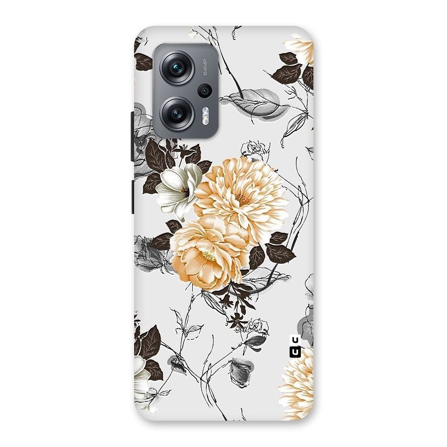 Yellow Floral Back Case for Redmi K50i