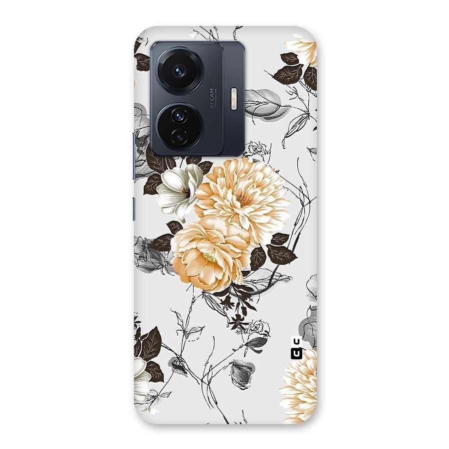 Yellow Floral Back Case for Vivo T1 Pro