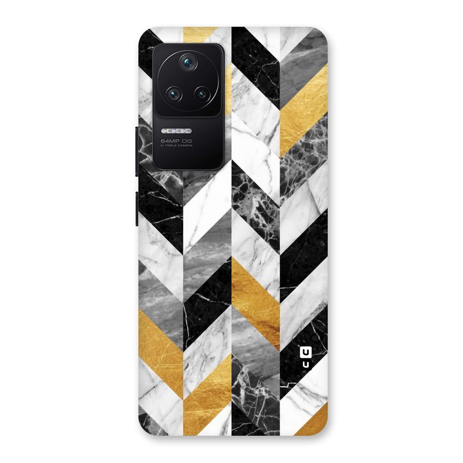 Yellow Grey Marble Back Case for Poco F4 5G
