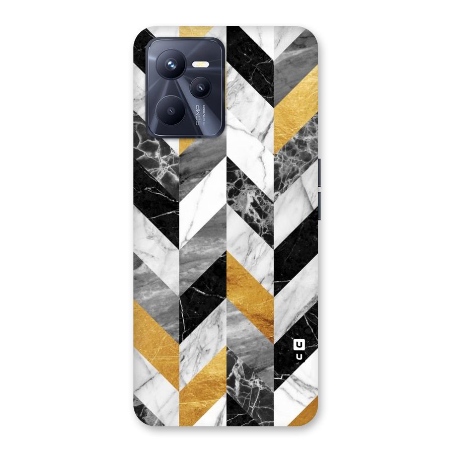 Yellow Grey Marble Back Case for Realme C35