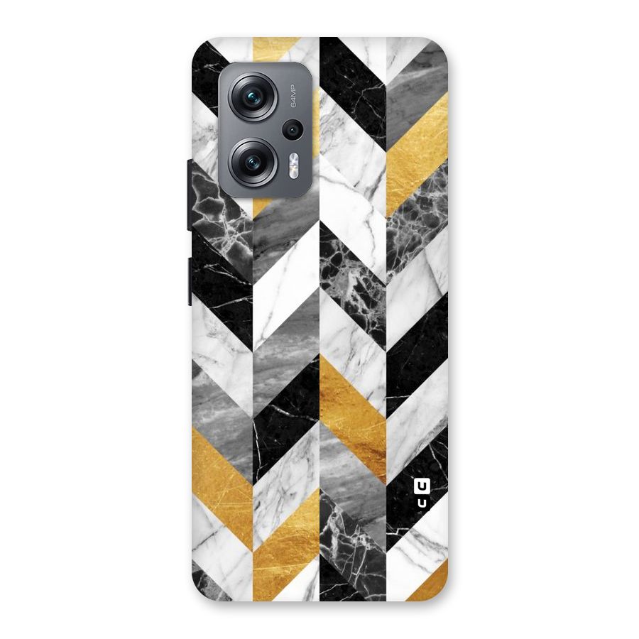Yellow Grey Marble Back Case for Redmi K50i