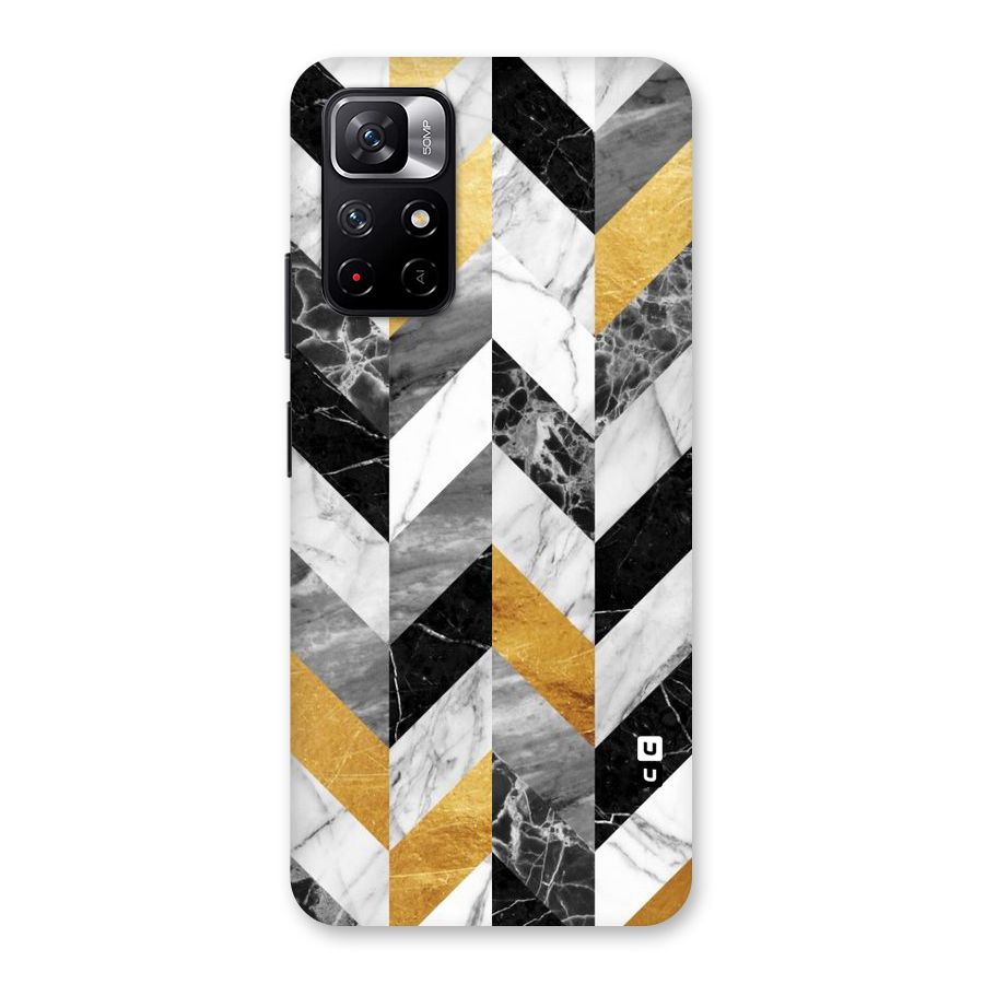 Yellow Grey Marble Back Case for Redmi Note 11T 5G