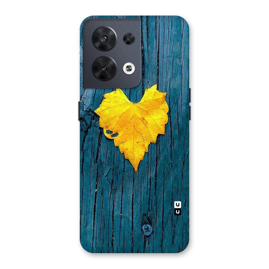 Yellow Leaf Back Case for Oppo Reno8 5G