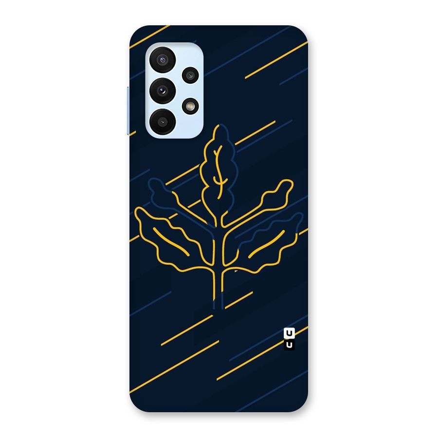 Yellow Leaf Line Back Case for Galaxy A23