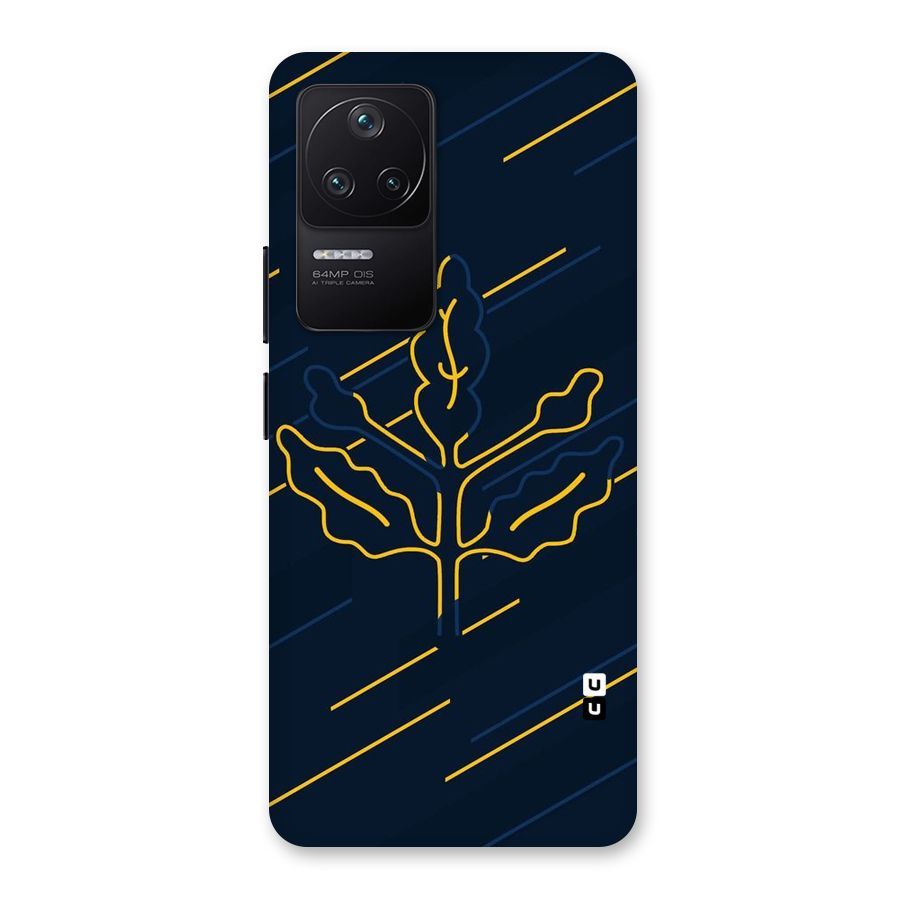 Yellow Leaf Line Back Case for Poco F4 5G
