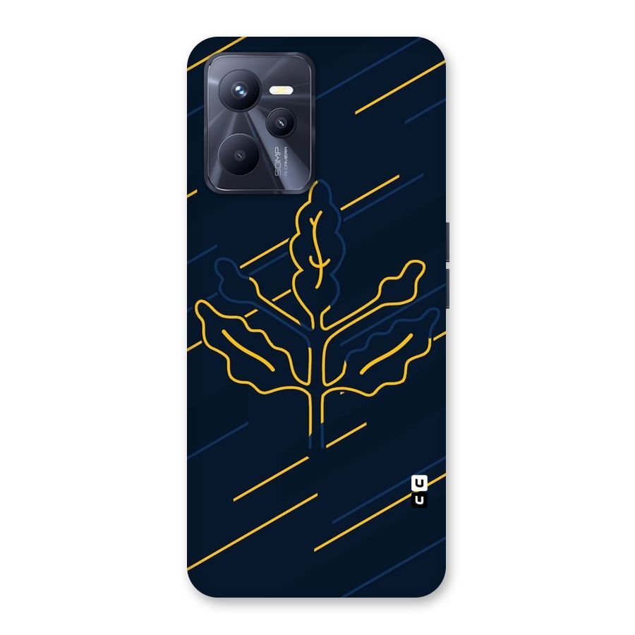 Yellow Leaf Line Back Case for Realme C35