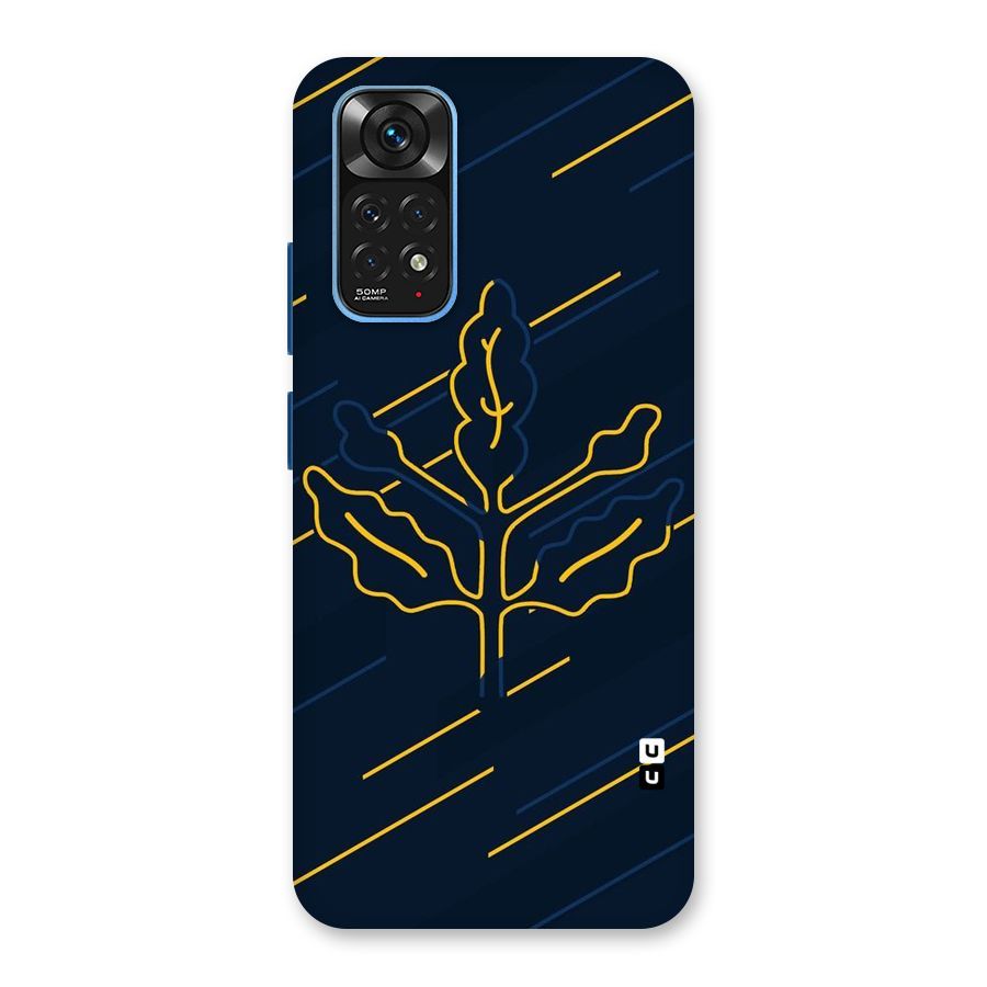 Yellow Leaf Line Back Case for Redmi Note 11S