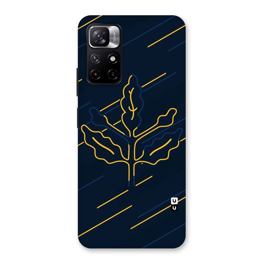 Yellow Leaf Line Back Case for Redmi Note 11T 5G