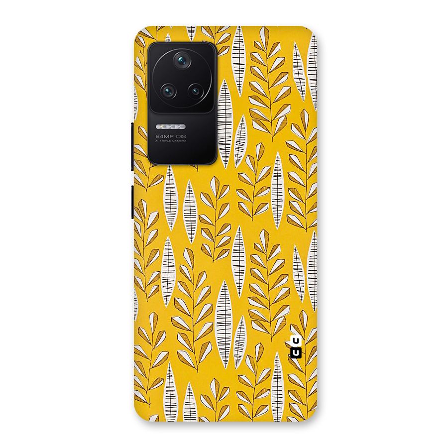 Yellow Leaf Pattern Back Case for Poco F4 5G