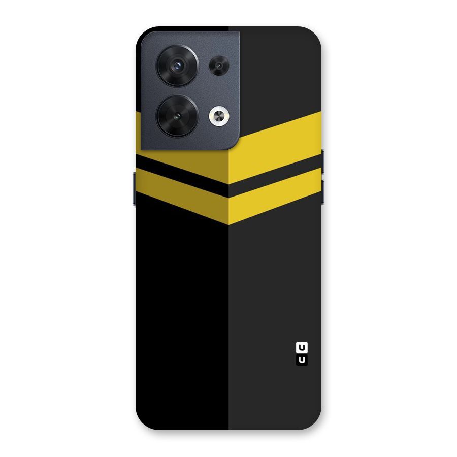 Yellow Lines Back Case for Oppo Reno8 5G