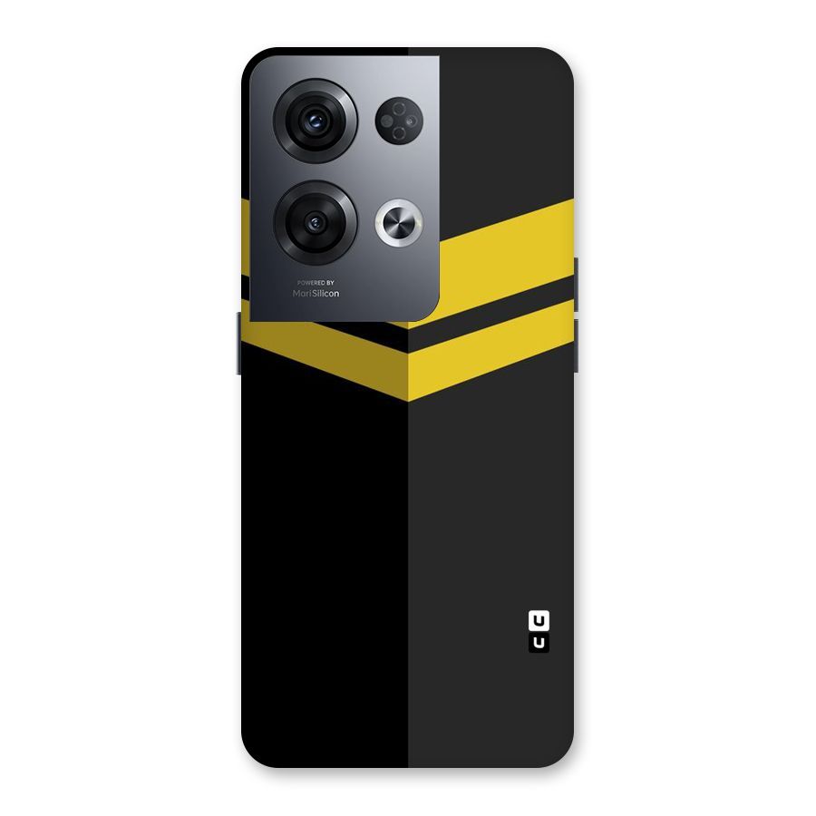 Yellow Lines Back Case for Oppo Reno8 Pro 5G