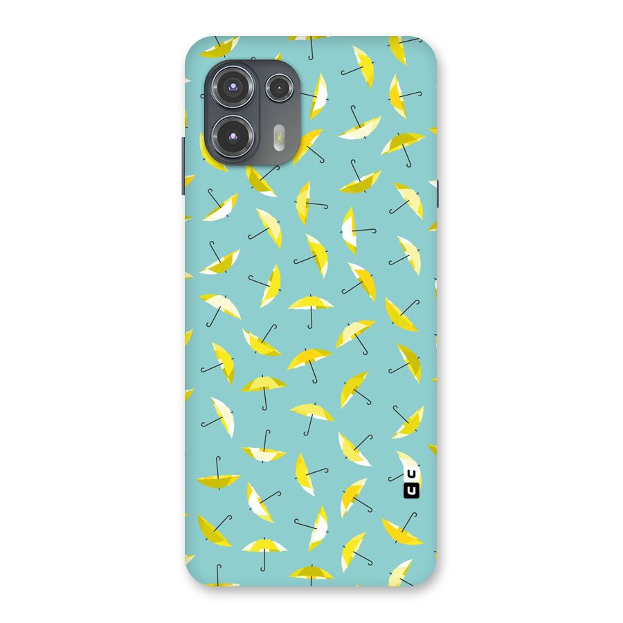 Yellow Umbrella Pattern Back Case for Motorola Edge 20 Fusion